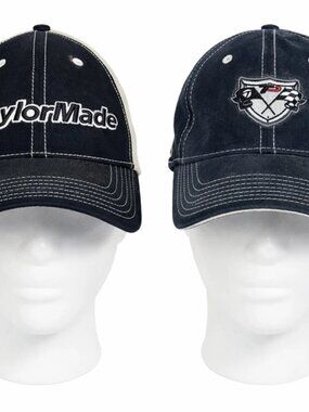 TaylorMade TMax Gear T-Black A Flex Cap Hat Lot of 2 - Black White EUC LOOK